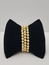 Load image into Gallery viewer, 18K Italian Gold Plated Beaded 3 in 1 Bracelet Set