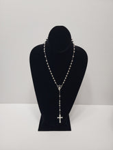 Load image into Gallery viewer, 18K White Gold Plated Rosary Beads