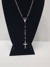 Load image into Gallery viewer, 18K White Gold Plated Rosary Beads