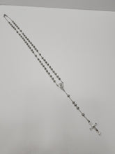 Load image into Gallery viewer, 18K White Gold Plated Rosary Beads