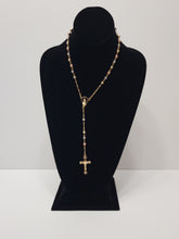 Load image into Gallery viewer, 18K 3 Tone Gold Plated Rosary Beads