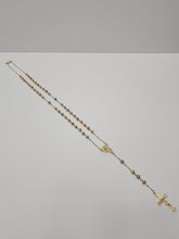 Load image into Gallery viewer, 18K 3 Tone Gold Plated Rosary Beads