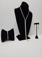 Load image into Gallery viewer, 18K Gold Plated Long CZ Set