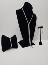 Load image into Gallery viewer, 18K Italian White Gold Plated CZ Set