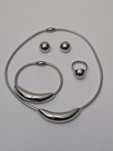 Load image into Gallery viewer, 18K Brazilian White Gold 4 in 1 Simple Set