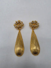 Load image into Gallery viewer, 18K Gold Plated Drop Earring with CZ stone