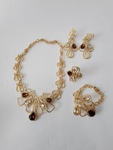 Load image into Gallery viewer, 18K Gold Plated 4 in 1 Set With Brown Stone