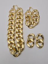 Load image into Gallery viewer, 18K Italian Gold Plated Thickest Cuban Chain 3 in 1 Set