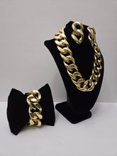 Load image into Gallery viewer, 18K Italian Gold Plated Thickest Cuban Chain 3 in 1 Set