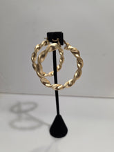 Load image into Gallery viewer, 18K Gold Plated Twisted Bold Hoop