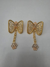 Load image into Gallery viewer, 18K Gold Plated 3 Tone Butterfly Earring