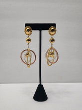 Load image into Gallery viewer, 18K Gold Plated 3 Tone Drop Earring