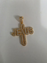 Load image into Gallery viewer, 18K Gold Plated CZ Cross Pendant