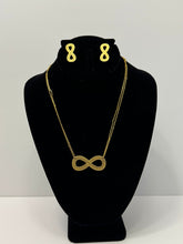 Load image into Gallery viewer, 18K Gold Plated Infinity Necklace and Earring Set