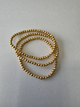 Load image into Gallery viewer, 18K Gold Plated 3 in 1 Small Texture Beaded Elastic Bracelet