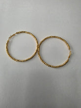 Load image into Gallery viewer, 18K Gold Plated Bold Beaded Hoop Earring