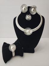 Load image into Gallery viewer, 18K White Gold Plated Simple Party Set