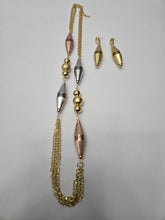 Load image into Gallery viewer, 18K Italian 3 Tone Gold Plated 2 in 1 Set