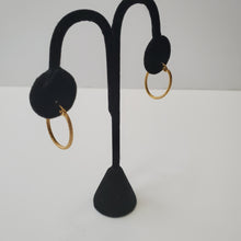 Load image into Gallery viewer, 18K BRAZILIAN GOLD PLATED TINY HOOP EARRINGS