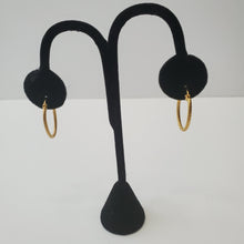 Load image into Gallery viewer, 18K BRAZILIAN GOLD PLATED TINY HOOP EARRINGS