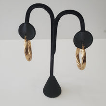 Load image into Gallery viewer, 18K BRAZILIAN GOLD PLATED TWISTED HOOP EARRINGS