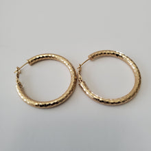 Load image into Gallery viewer, 18K BRAZILIAN GOLD PLATED TWISTED HOOP EARRINGS