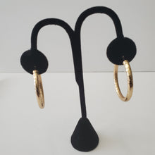 Load image into Gallery viewer, 18K BRAZILIAN GOLD PLATED TWISTED HOOP EARRINGS