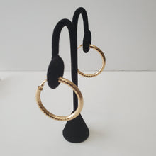Load image into Gallery viewer, 18K BRAZILIAN GOLD PLATED TWISTED HOOP EARRINGS