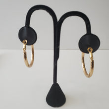 Load image into Gallery viewer, 18K BRAZILIAN GOLD PLATED TWISTED HOOP EARRINGS