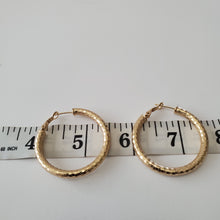 Load image into Gallery viewer, 18K BRAZILIAN GOLD PLATED TWISTED HOOP EARRINGS