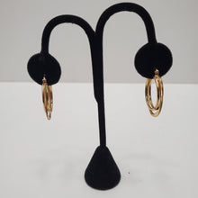 Load image into Gallery viewer, 18K BRAZILIAN GOLD PLATED TWISTED HOOP EARRINGS