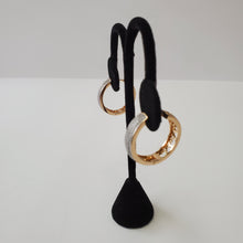 Load image into Gallery viewer, 18K BRAZILIAN GOLD PLATED CZ HOOP EARRINGS
