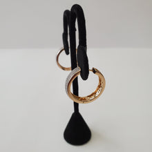 Load image into Gallery viewer, 18K BRAZILIAN GOLD PLATED CZ HOOP EARRINGS