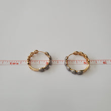 Load image into Gallery viewer, 18K BRAZILIAN GOLD PLATED CZ HOOP EARRINGS