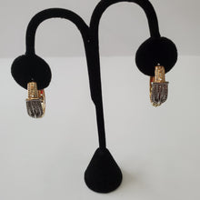 Load image into Gallery viewer, 18K BRAZILIAN GOLD PLATED CZ HOOP EARRINGS