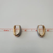 Load image into Gallery viewer, 18K BRAZILIAN GOLD PLATED CZ HOOP EARRINGS