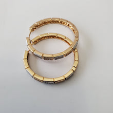 Load image into Gallery viewer, 18K BRAZILIAN GOLD PLATED CZ HOOP EARRINGS