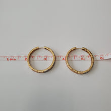 Load image into Gallery viewer, 18K BRAZILIAN GOLD PLATED CZ HOOP EARRINGS