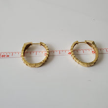 Load image into Gallery viewer, 18K BRAZILIAN GOLD PLATED CZ HOOP EARRINGS