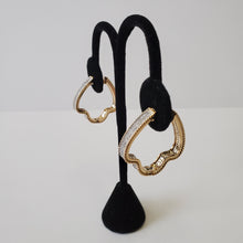Load image into Gallery viewer, 18K BRAZILIAN GOLD PLATED CZ HOOP EARRINGS