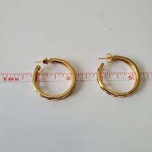 Load image into Gallery viewer, 18K BRAZILIAN GOLD PLATED CZ HOOP EARRINGS
