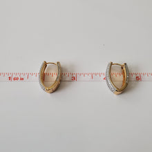 Load image into Gallery viewer, 18K ITALIAN GOLD PLATED CZ HOOP EARRINGS