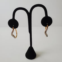 Load image into Gallery viewer, 18K ITALIAN GOLD PLATED CZ HOOP EARRINGS