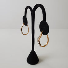 Load image into Gallery viewer, 18K ITALIAN GOLD PLATED CZ HOOP EARRINGS