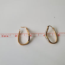 Load image into Gallery viewer, 18K ITALIAN GOLD PLATED CZ HOOP EARRINGS