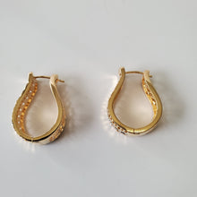 Load image into Gallery viewer, Copy of18K ITALIAN GOLD PLATED CZ HOOP EARRINGS