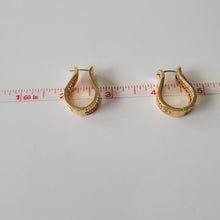 Load image into Gallery viewer, Copy of18K ITALIAN GOLD PLATED CZ HOOP EARRINGS