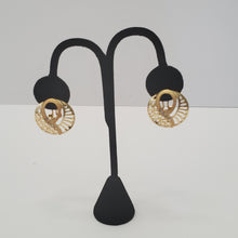 Load image into Gallery viewer, 18K ITALIAN GOLD PLATED CZ HOOP EARRINGS