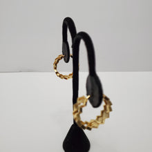 Load image into Gallery viewer, 18K ITALIAN GOLD PLATED CZ HOOP EARRINGS