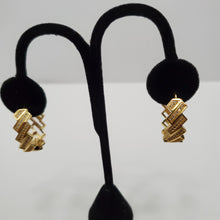Load image into Gallery viewer, 18K ITALIAN GOLD PLATED CZ HOOP EARRINGS